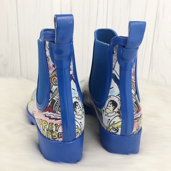 Jeffrey Campbell Cloudy Chelsea Rain Boot Comic - Picture 6 of 7